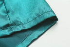 Women's Pure Color Satin Kimono Robe Short Bridesmaids Robe Dressing Gown