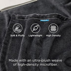 Bedsure GentleSoft Fleece Bed Blankets Full Size Charcoal - Soft Lightweight Plush Fuzzy Cozy Luxury Blanket Microfiber, 84x90 inches