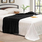 Aormenzy Black Knit Throw Blankets Cable Knit Decorative Throw Blanket Soft Cozy Knitted Blanket for Sofa Couch Bed, 50" x 60"