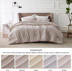 Bedsure Oversized King Comforter Set - Warm Taupe Soft Bedding for All Seasons, Cationic Dyed Bed Set, 3 Pieces, 1 Oversized King Size Comforter (120"x 98") and 2 Pillow Shams (20"x 36"+2")