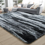 Noahas Large Fluffy 5x8 Area Rugs for Living Room Bedroom,Grey Thick Shag Throw Rug,Big Soft Shaggy Bedside Non-Slip Plush Dorm Nursery Kids Carpet