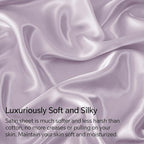 BEDELITE Satin Sheets Full Size Bed Set, Luxury Soft Lavender Silky Sheets for Hair and Skin, Similar to Silk Bed Sheets Set 4 Pieces with 1 Deep Pocket Fitted Sheet, 1 Flat Sheet, and 2 Pillowcases