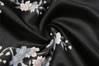 Valennia Women Long Silky Bathrobe Satin Kimono Robe Floral Printed Dressing Gown Sleepwear