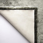Ashler HOME DECO Soft Fox Faux Fur Chair Couch Cover Area Rug for Bedroom Floor Sofa Living Room Green White 2 x 2.8 ft