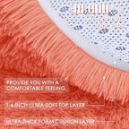 OLANLY 2x6 Machine Washable Runner Rugs for Hallway, Soft Fluffy Shaggy Bedside Rugs for Bedroom, Living Room, Indoor Floor Carpet for Kids Girls and Boys, Home Decor Aesthetic, Coral Red