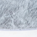SAFAVIEH Washable Rug Faux Rabbit Fur Shag Collection - 6' Round, Silver, Slip Resistant & Easy Cleaning, Ideal for Living Room, Bedroom, Kids Playroom, Nursery, Dining Space (FRF976G)