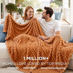 Bedsure GentleSoft Orange Twin XL Blanket for Bed - Cozy Soft Fall Blankets for Women, Cute Small Fleece Throws for Girls, Birthday Gifts for Women, 66x90 Inches