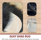 LAMBZY Bear Skin Rug Super Soft Fluffy Faux Fur for Bedroom Floor Sofa Living Room High-Density Plush Shaggy Carpet Sofa Cover Bedside Sheepskin Rug (6'x9', Black)