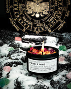 Crystal Candle, Healing Energy Protection Gift, Mindful Intentions, Best Friend, Mother's Birthday Gift.(Pure Love)