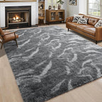 Noahas Large Fluffy 5x8 Area Rugs for Living Room Bedroom,Thick Shag Grey Throw Rug,Big Soft Shaggy Bedside Non-Slip Plush Dorm Nursery Kids Carpet