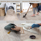 3x10 ft Hallway Runner Rug – Non-Slip Washable Long Carpet Runner for Kitchen, Indoor Entryway & Bathroom, Modern Neutral Solid Low Pile Wide Floor Mat (Taupe Beige,3x10)