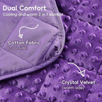 yescool Twin Size Purple Weighted Blanket for Adults 12 Pounds Cooling Weighted Heavy Blanket, Minky Throw Blankets Warm Weighted Comforter, Big Washable Thick Blankets Gift for 100-150lbs, 48 * 72in