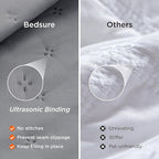 Bedsure Quilts Queen Size - Grey Bedspread Queen Size & Lightweight Comforter, Modern Coverlet with Clover Pattern, Ultra Soft All-Season Bedding, 90 x 96 Inches | Stitch-Free Quilting, Ultra Soft, Lightweight, Machine Washable, Pet-Friendly
