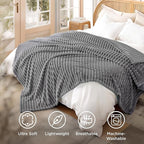 Bedsure GentleSoft Frost Gray California King Size Blanket for Couch - Cozy Soft Blankets for Women, Cute Small Fleece Throws for Girls, 102x96 Inches