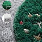 ONASAR Dark Green Round Area Rugs 6ft, Ultra Soft Bedroom Circle Rug for Kids Girls Teen Room, Furry Plush Shaggy Carpet Floor Mat for Baby Nursery Living Room Playroom Dorm Home Decor