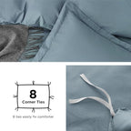 Bedsure Duvet Cover Twin/Twin XL Size - Extra Soft Double Brushed Bedding Set with Zipper Closure, 2 Pieces, Includes 1 Duvet Cover (68"x90") & 1 Pillow Sham, Comforter Not Included, Mineral Blue