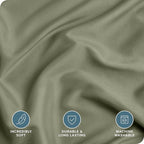 Bare Home Bedding Duvet Cover Full Size - Premium 1800 Super Soft Collection - Lightweight, Cooling - Soft Breathable Bedding Duvet Cover (Full, Sage)