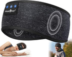 MUSICOZY Sleep Headphones Bluetooth Mask, Eye Masks with Headband, Sleeping Headphones for Side Sleepers Headband and Sleep Mask with Bluetooth Headphone Perfect for Sleeping
