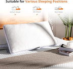 EGOHOME Shredded Memory Foam Pillows, Bed Pillows for Sleeping, Standard Pillow for Side Back Stomach Sleepers, Neck Support Pillow with Washable Removable Cover(28"x 16",1 Pack)