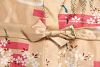 Valennia Women Long Silky Bathrobe Satin Kimono Robe Floral Printed Dressing Gown Sleepwear