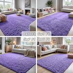6x9 Area Rugs for Living Room Rug: Soft Fluffy Shag Purple Rugs for Bedroom, Non-Slip Large Fuzzy Plush Rug Indoor Floor Carpet for Nursery Kids Boys Girls Room, Dorms, Playroom, Modern Home Decor