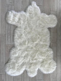 LAMBZY Bear Skin Rug Super Soft Fluffy Faux Fur for Bedroom Floor Sofa Living Room High-Density Plush Shaggy Carpet Sofa Cover Bedside Sheepskin Rug (6'x9', White)