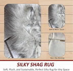 LAMBZY Bear Skin Rug Super Soft Fluffy Faux Fur for Bedroom Floor Sofa Living Room High-Density Plush Shaggy Carpet Sofa Cover Bedside Sheepskin Rug (6'x9', White/Black)