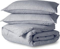 Bare Home Bedding Duvet Cover Oversized King Size - Premium 1800 Super Soft Collection - Lightweight, Soft Textured Duvet Cover (Oversized King, Heathered Midnight Blue)