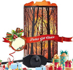 Shineled Himalayan Salt Lamp, Salt Rock Lamp Natural Night Light in Forest Design Metal Basket with Dimmer Switch (4.1 x 6.5 4.4-5lbs), 25Watt Bulbs & ETL Cord 1 Pack