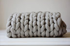 Boho Throw Blanket - Chunky Knit Blanket Full Size Blanket for Adult 54x75 Green, Boho Blanket Bed Decor, Knit Blanket for Couch, Birthday Gift for Women, Ideas (Emerald, 54"x75")