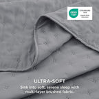 Bedsure King Quilt - Grey Bedspread King Size & Lightweight Comforter, Modern Coverlet with Clover Pattern, Ultra Soft All-Season Bedding, 106 x 96 Inches | Stitch-Free Quilting, Ultra Soft, Lightweight, Machine Washable, Pet-Friendly