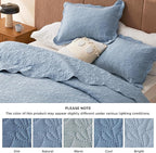 Bedsure Quilt King Size - Ultra Soft Pre-Washed Cloud-Like Bedding, All-Season Lightweight Comforter for Country Bedroom, Leaf Design Coverlet in Mineral Blue, 106 x 96 Inches | Stitch-Free Quilting, Ultra Soft, Lightweight, Machine Washable, Pet-Friendly