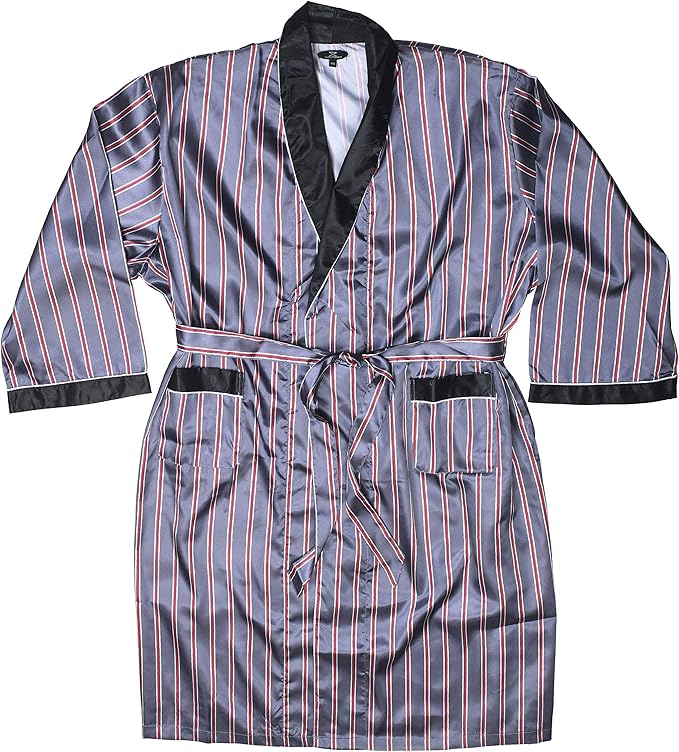 Mens Silky Satin Robe