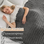 Maetoow Tighter Version Chenille Chunky Knit Blanket Throw （60×80 Inch）, Handmade Warm & Cozy Blanket Couch, Bed, Home Decor, Soft Fleece Banket, Boho Thick Blankets and Giant Yarn Throws，Dark Grey