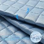 YnM Cooling Weighted Blanket for Adults, 12lbs Heavy Bed Throw Comforter with 100% PE Fabric, Ideal for Hot Sleepers or Summer Days(48x72 Inches for Twin/Full Bed, 12 Pounds, Blue)