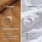 Bedsure Quilts Queen Size - Honey Ginger Bedspread Queen Size & Lightweight Comforter, Boho Coverlet with Clover Pattern, Ultra Soft All-Season Bedding, 90 x 96 Inches | Stitch-Free Quilting, Ultra Soft, Lightweight, Machine Washable, Pet-Friendly