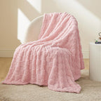 Bedsure GentleSoft Twin Blanket for Bed Pink - Super Soft Cozy Blankets, Cute Fuzzy Fleece Throws for Bedroom Couch, 60x80 Inches