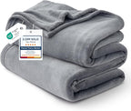 Bedsure GentleSoft Fleece California King Blanket - Lightweight Plush Fuzzy Cozy Soft Large Blankets for Bed, Grey, 102x96 inches