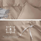 Bedsure Duvet Cover Twin/Twin XL Size - Soft Double Brushed Bedding Set for Kids & Adults, Zipper Closure, 2 Pieces, Includes 1 Duvet Cover (68"x90") & 1 Pillow Sham, NO Comforter, Light Khaki