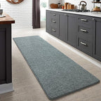 Keeko Soft Hallway Runner Rug, 2x8 Bedside Runner Rugs for Bedroom Living Room Non Slip Washable Modern Memory Foam Rug Low Pile Kitchen Runner Rugs for Nursery Dorm Kids Room Decor Grey