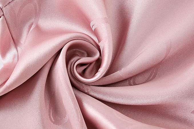 Vozanet Women's Short Sleeve Satin Pajama Sets Silky Ladies Button Down Loungewear Plus Size Nighty Shorts Sets XL to 5XL