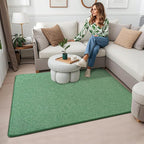 Keeko Soft Rugs for Bedroom, 3x5 Living Room Area Rug Washable Memory Foam Small Entryway Throw Rugs Low Pile Minimalist Non Slip Bedside Rug Carpet for Kids Nursery Dorm Room Decor Green