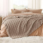 Bedsure GentleSoft Full Size Blankets for Bed Light Brown - Super Soft Cozy Fleece Blanket for Kids Girls, Large Fuzzy Throws for Bedroom Decor, 84x90 Inches