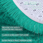 OLANLY 2x6 Machine Washable Runner Rugs for Hallway, Soft Fluffy Shaggy Bedside Rugs for Bedroom, Living Room, Indoor Floor Carpet for Kids Girls and Boys, Home Decor Aesthetic, Teal Green