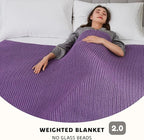 L'AGRATY Knitted Weighted Blanket - 60"x80" 20lbs Cooling Chunky Knit Heavy Blanket for Adults Braided Crochet Throw Thick Cable Yarn Knit Decorative No Beads Evenly Weighted Machine Washable
