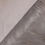 linmopm Faux Fur Rug Sheepskin Shag Fluffy Fuzzy Grey 3x4 ft Rugs for Bedroom Bedside Bed Floor Living Room Plush Rectangle High-Density Cushion Carpet Super Sofa Cover