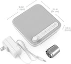 Pure Enrichment Wave Premium Sleep Sound Machine with USB Charger - Seamless Looping with 6 Soothing All-Natural Sounds, & Auto-Off Timer - Easily Portable for Travel (White) Patented Design
