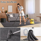 Keeko 3x5 Area Rugs for Living Room, Soft Modern Memory Foam Bedroom Rug Washable Indoor Rug Low Pile Minimalist Non Slip Carpet for Kids Nursery Dorm Room Home Decor Dark Grey