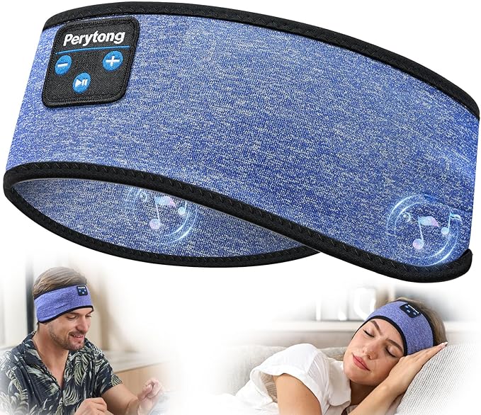 Sleep Headphones | Bluetooth 5.4 Headband | Wireless Earbuds Earphones Sweat Resistant with Ultra-Thin HD Stereo Speaker, Headphone Band for Side Sleepers Workout Running Tech Gadgets Unique Gifts