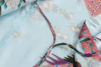 Women's Short Kimono Robes Bride and Bridesmaid Satin Floral Bathrobe Peacock Sleepwear Dressing Gown for Wedding Party